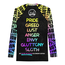 Load image into Gallery viewer, Caution PBS (Rainbow) Men&#39;s Rash Guard
