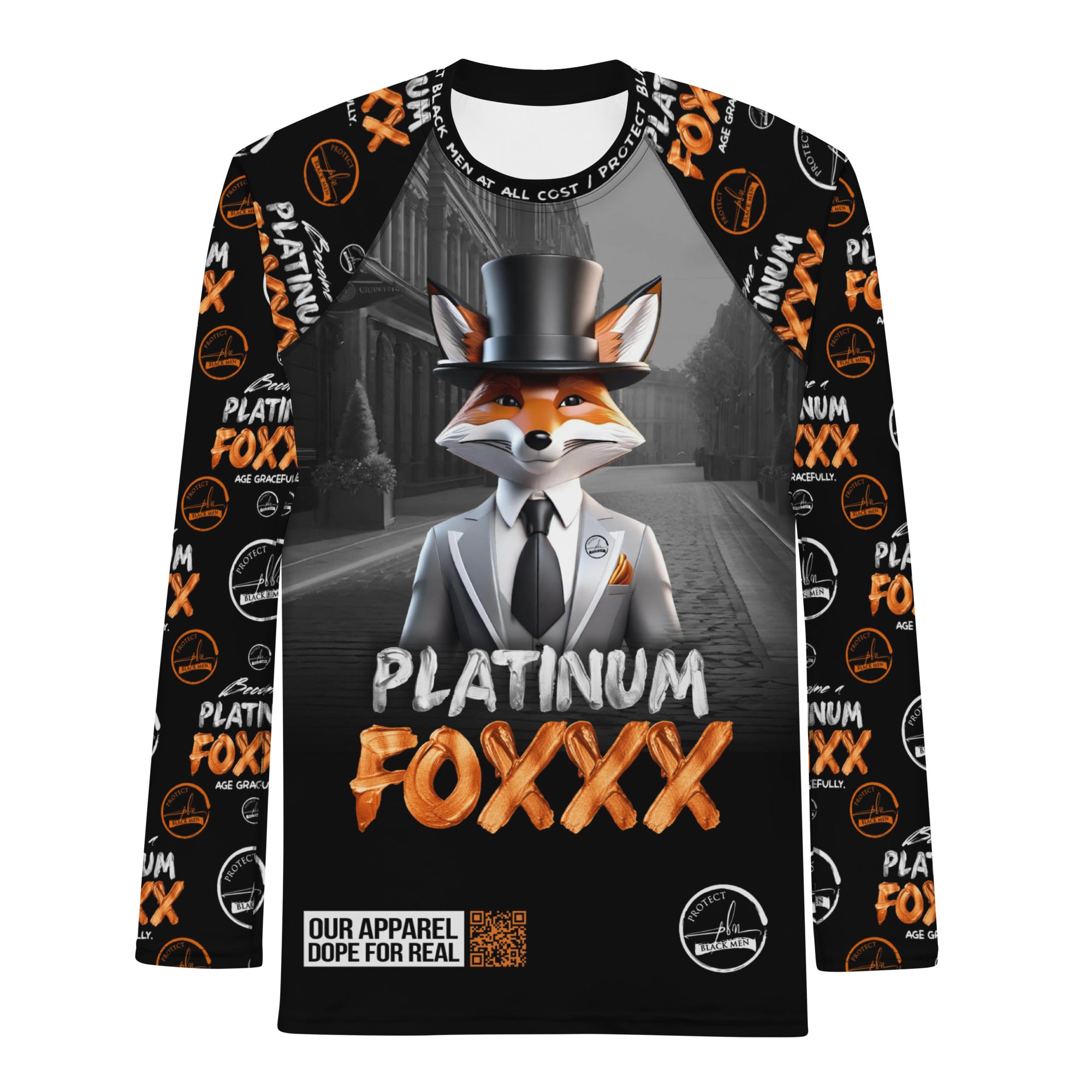 Platinum Foxxx Black PBM Men's Rash Guard