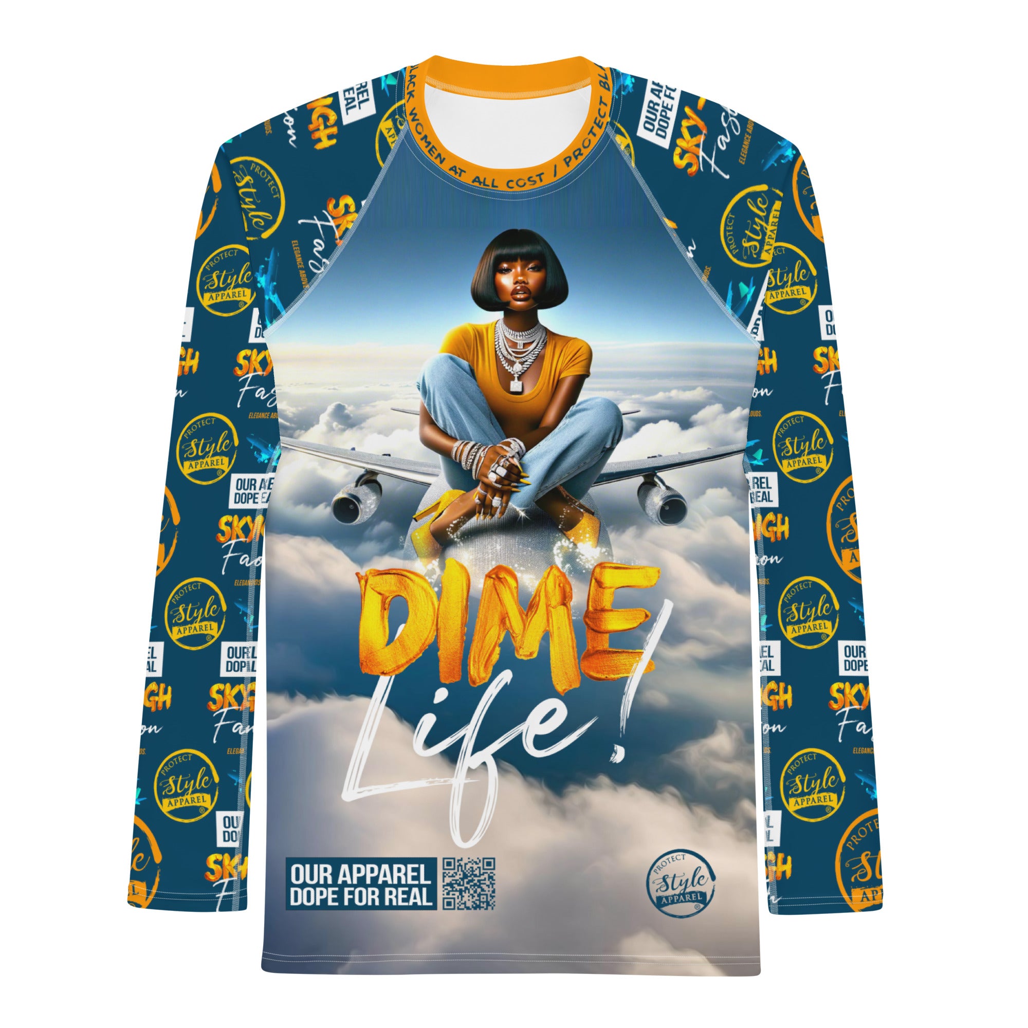 Dime Life Sky-High PSA Men's Rash Guard