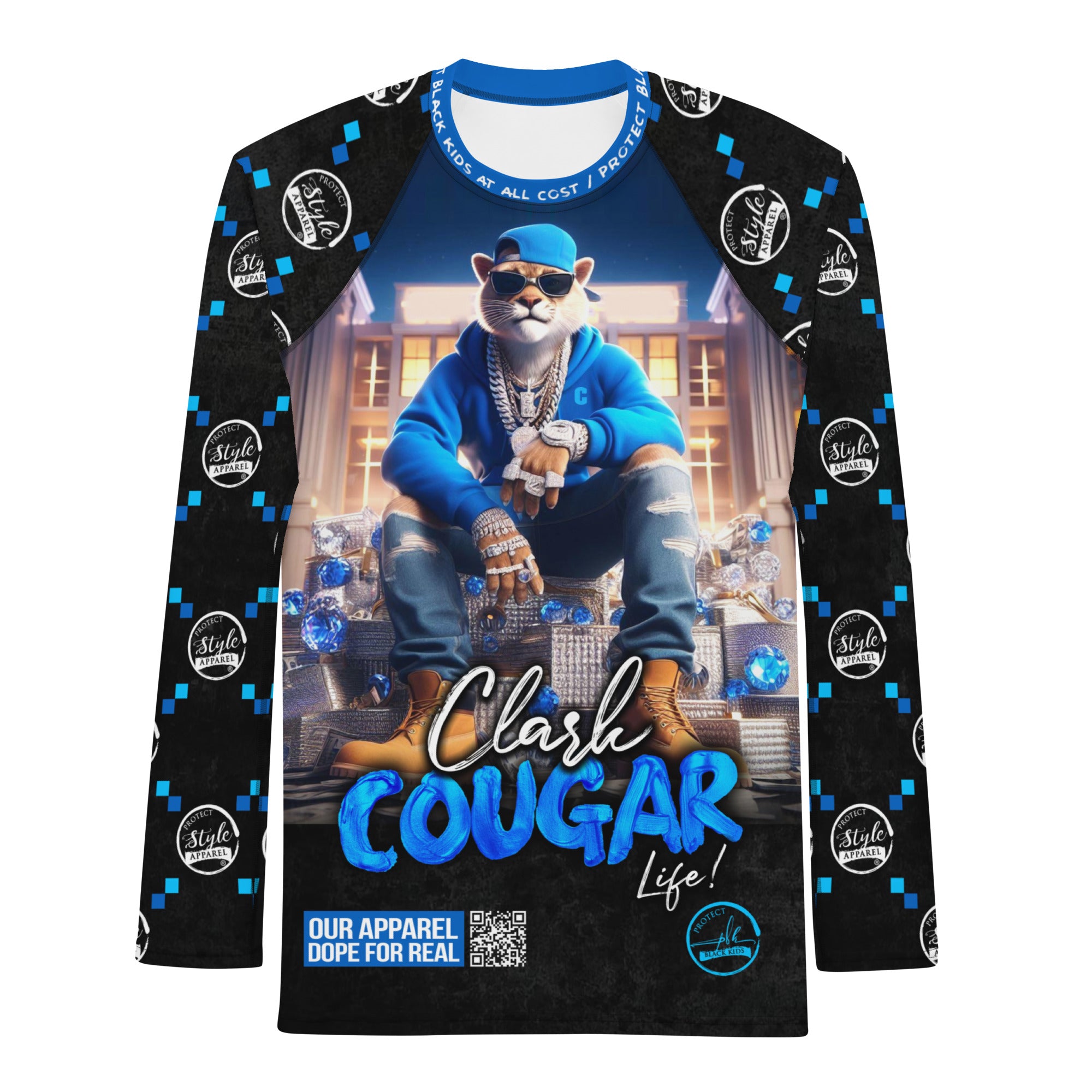 Clark Cougar Life PBK Men's Rash Guard