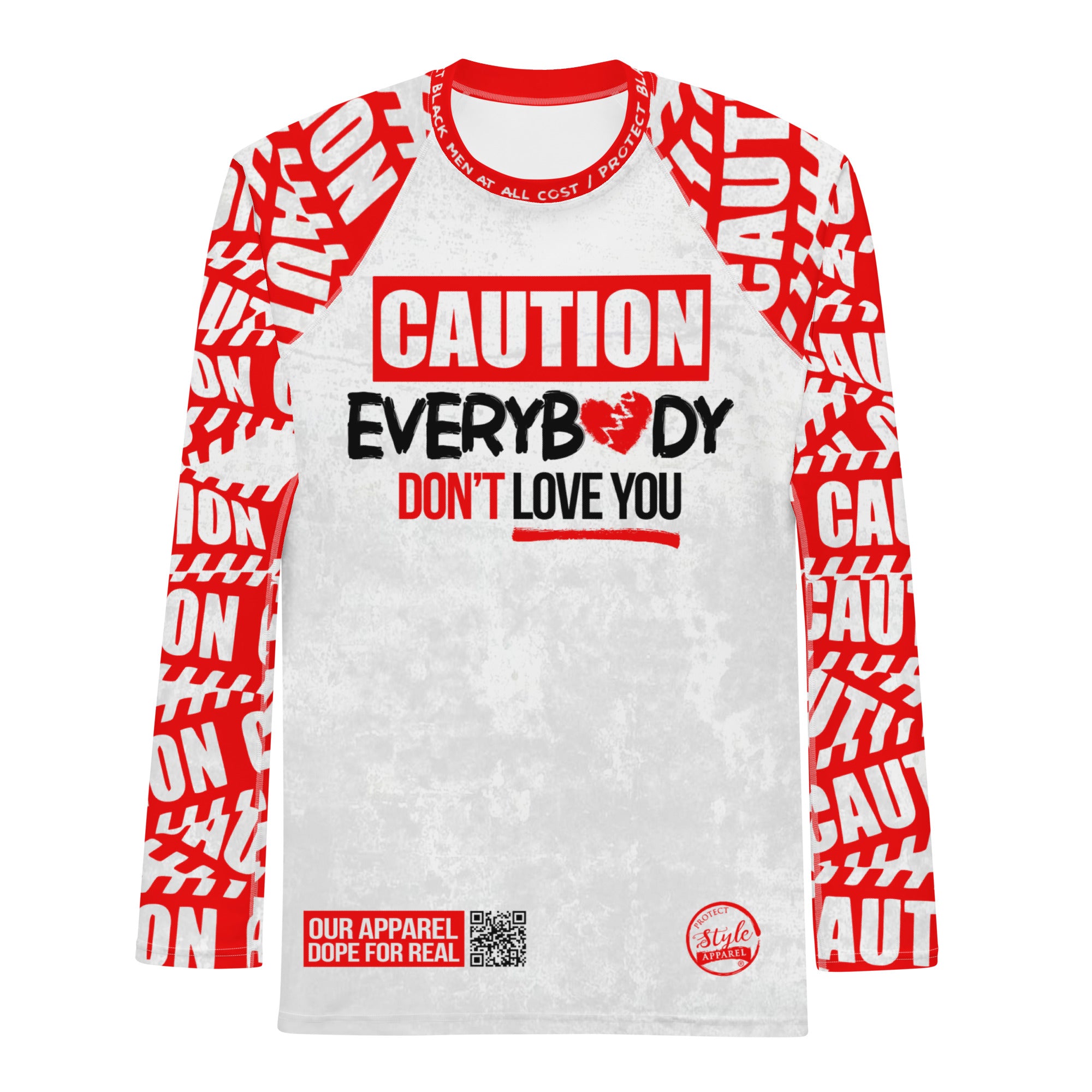 Caution Light PBS (Red) Men's Rash Guard