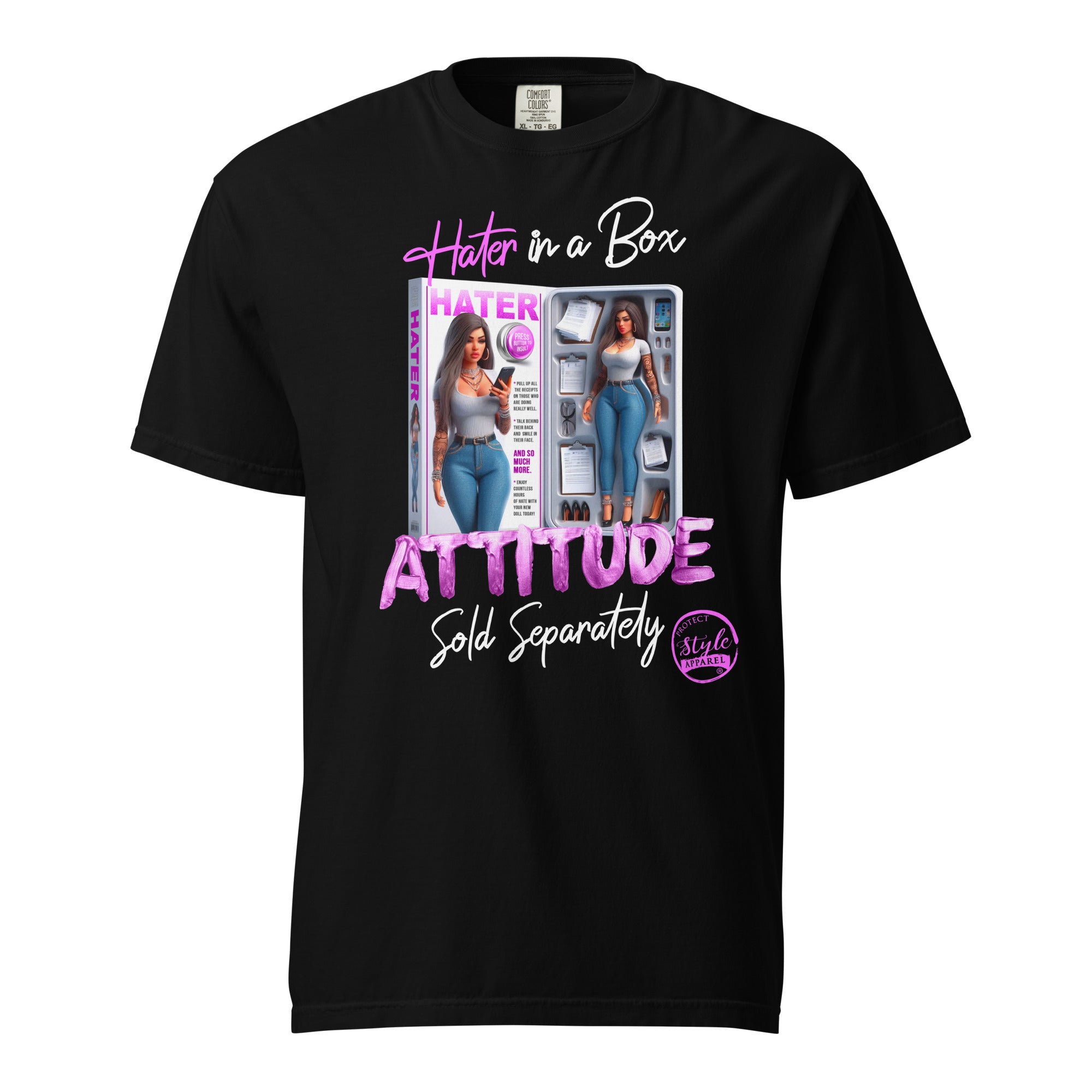 Hater in a Box (Pink) Unisex garment-dyed heavyweight t-shirt