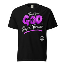 Load image into Gallery viewer, Thank You God We (Purple &amp; White) Unisex garment-dyed heavyweight t-shirt
