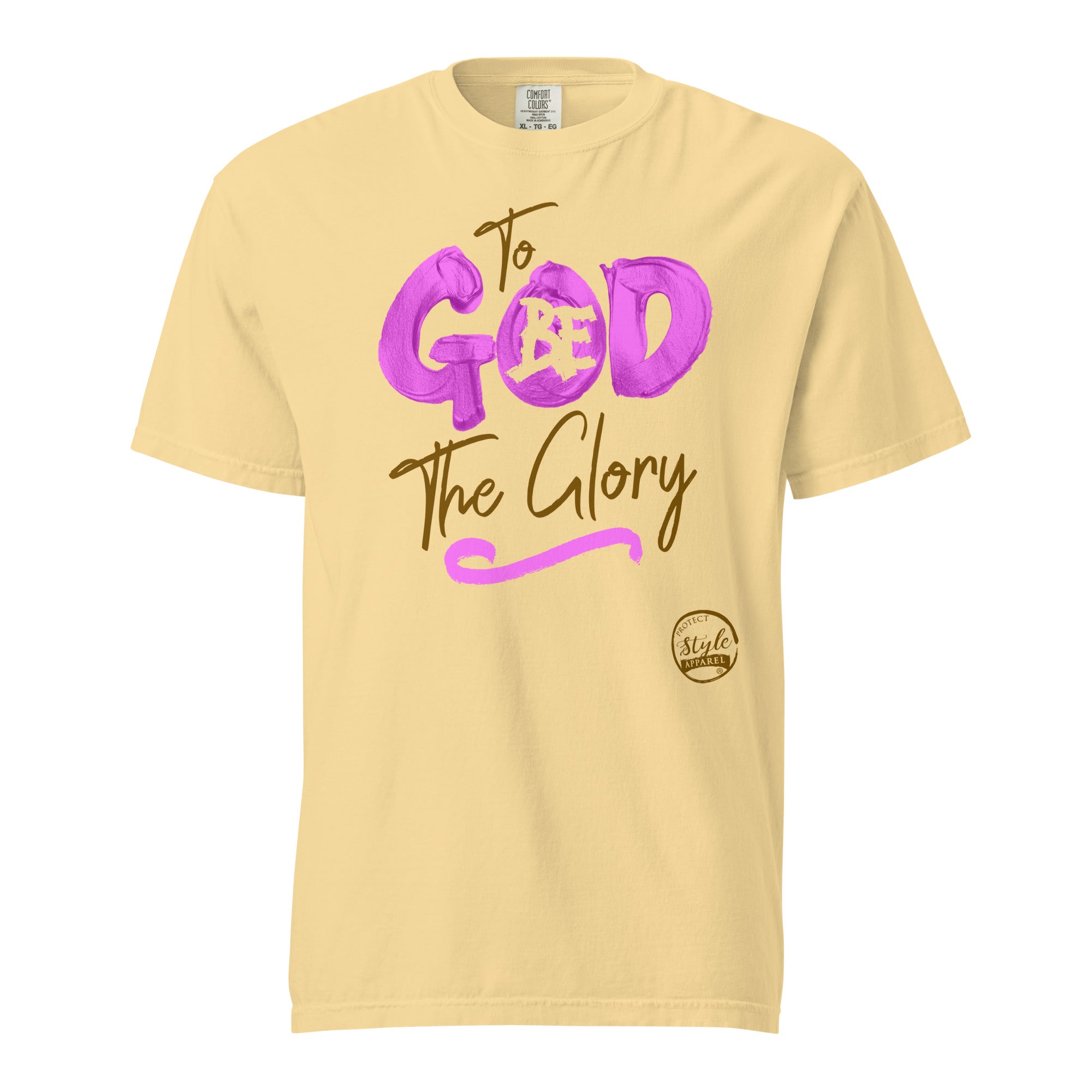To God Be (Pink and Brown) Unisex garment-dyed heavyweight t-shirt