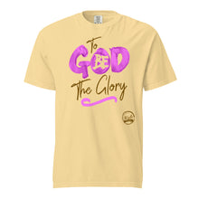 Load image into Gallery viewer, To God Be (Pink and Brown) Unisex garment-dyed heavyweight t-shirt

