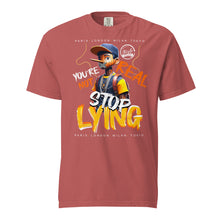 Load image into Gallery viewer, Stop Lying Unisex garment-dyed heavyweight t-shirt
