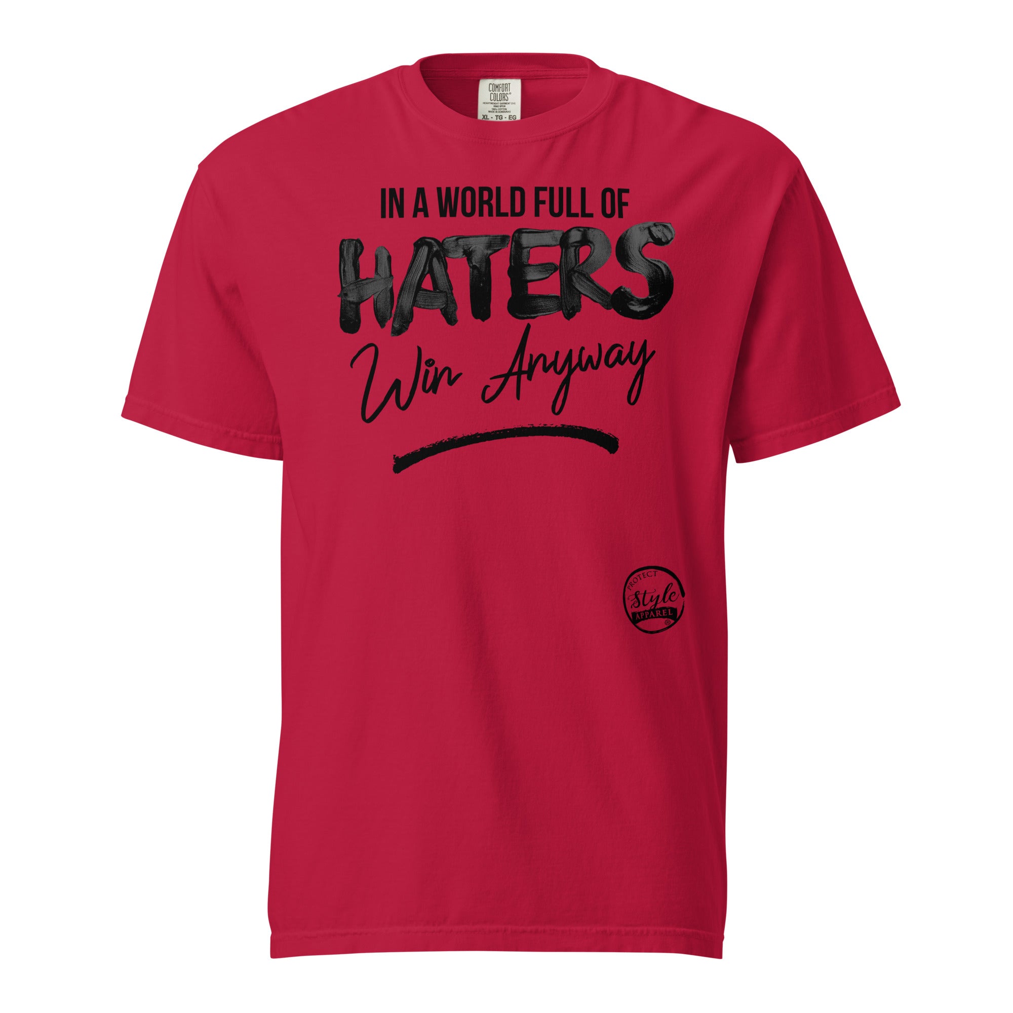World Full Of Haters (Black) Unisex garment-dyed heavyweight t-shirt