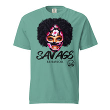 Load image into Gallery viewer, Savage Behavior (Black Letter) Unisex garment-dyed heavyweight t-shirt
