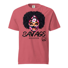 Load image into Gallery viewer, Savage Behavior (Black Letter) Unisex garment-dyed heavyweight t-shirt
