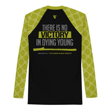 Load image into Gallery viewer, No Victory Black Lime Beard Cult Men&#39;s Rash Guard
