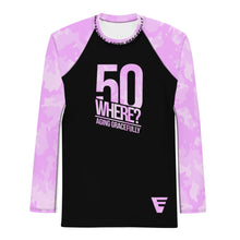 Load image into Gallery viewer, 50 Where (Pink) Men&#39;s Rash Guard
